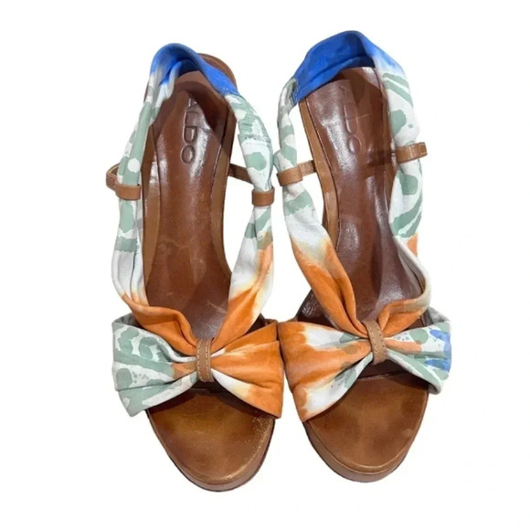 Aldo Soft Tropics 4inch Stiletto Heel Sandals Sz. 7 1/2 - Picture 2 of 5